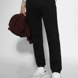 American Eagle Black Skinny Fit Distressed Jeans image 4