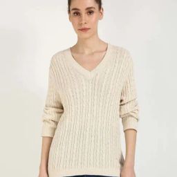 Tommy Hilfiger Beige Heather Regular Fit Sweater-picture-25