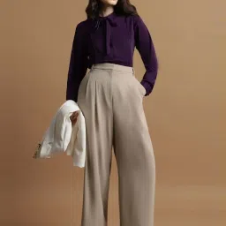 Allen Solly Purple Regular Fit Formal Shirt image 4