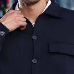 Campus Sutra Spread Collar Lightweight Cotton Biker Jacket image 2
