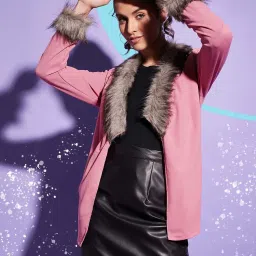 BUYNEWTREND Pink Plain Shrug image 4