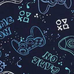 Fame Forever by Lifestyle Kids Navy Printed Regular Fit T-Shirt image 4