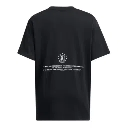 Under Armour Black Cotton Regular Fit Printed Sports T-Shirt image 4