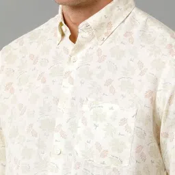 Linen Club Multicolor Regular Fit Printed Linen Shirt image 4