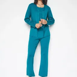 AND Teal Top With Pants & Jacket image 4