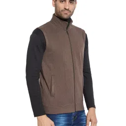 Octave Brown Regular Fit Solid Jacket image 4