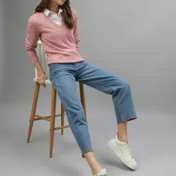 Gant Pink Cotton Self Pattern Sweater image 4