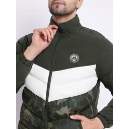 Duke Olive Regular Fit Quilted Jacket image 4