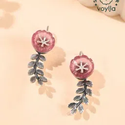 Voylla Silver Bloom 925 Anthea Ear Cuff Earrings-picture-31
