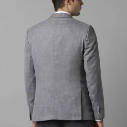 Louis Philippe Grey Slim Fit Texture Blazer image 2