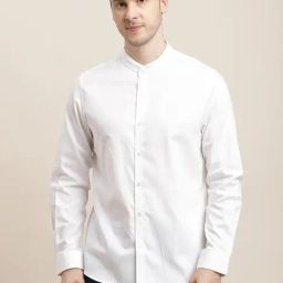 Turtle White Cotton Slim Fit Dobby Shirt-picture-9