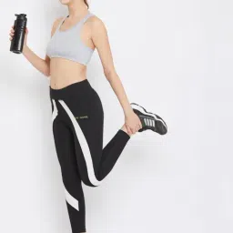 ATHLISIS Grey Solid Sports Bra image 5