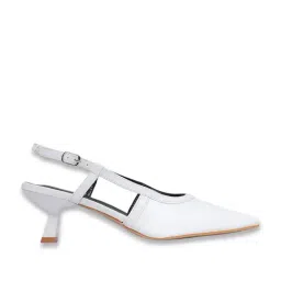 Truffle Collection Women's White Back Strap Sandals image 3
