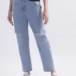 Elle Blue Flared Fit Jeans-image-89