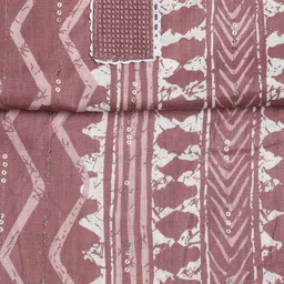 Meena Bazaar Mauve Woven Design Cotton Blend Unstitched Dress Material image 4