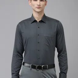 Van Heusen Custom Fit Printed Pure Cotton Formal Shirt image 4