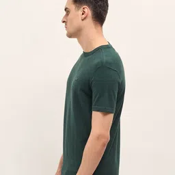 THE BEAR HOUSE Men Solid Round Neck Cotton T-shirt image 2