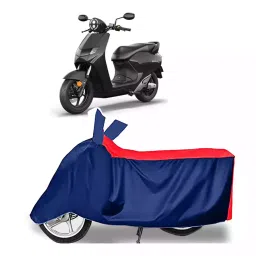 Auto Pearl Polyester Two Wheeler Cover for Bounce Infinity E1 (Red Blue)-picture-33