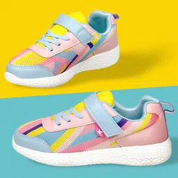 KazarMax Hopits Striped Designed Colour Blocked Sneakers - Peach-image-21
