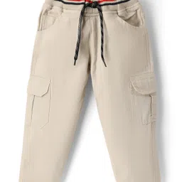 Rikidoos Solid Pocket Detailed Cargo Pant - Off White-picture-11