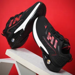 KATS Colour Blocked With Button Closure Shoes - Black-picture-40