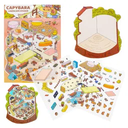 FunBlast DIY Creative CapyBara Miniature World Sticker Set for Kids -Pack of 1 (Multicolor)-image-6