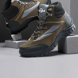 PSSHOES Men Round Toe Hiking Boots image 1