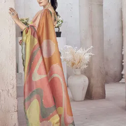 TASRIKA Mirror Work Tissue Saree image 5