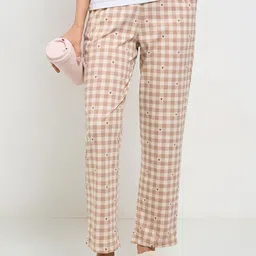 Dreamz by Pantaloons Women Checked Straight-Leg Lounge Pants-image-74