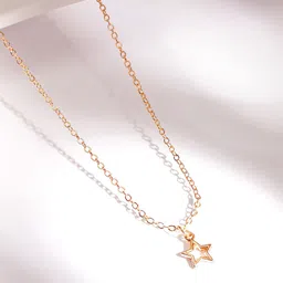 Rubans 18K Gold Plated Multicolor Beaded Star Charm Multi-Layered Necklace image 3