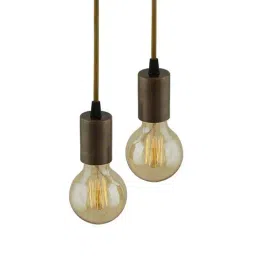 Homesake Antique Copper Hanging Bulb Sockets - Set of 2 (Bulb not included) image 3