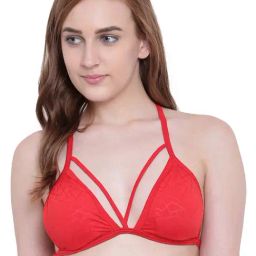 La Intimo Red Non Wired Padded Full Coverage Bra-picture-48