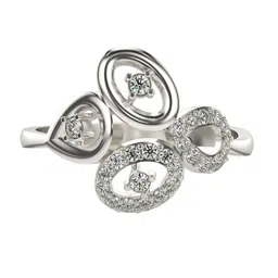 VALANOVA 18K White Gold Plated Sterling Silver Certified Lab Grown Diamond 0.25 Ct Ring-image-95