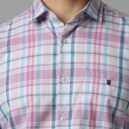 Louis Philippe Sport Multicolored Cotton Slim Fit Checks Shirt image 4