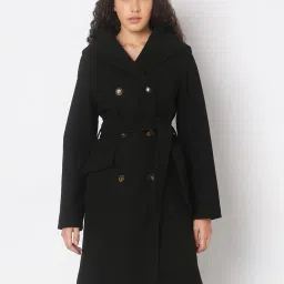 Vero Moda Black Polyester - Recycled Relaxed Fit Coat image 4