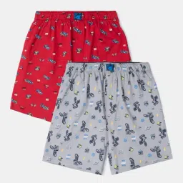 Jockey Boys Chili Pepper & Monument Cotton Printed Boxer Shorts with Side Pockets (Pack of 2) image 2