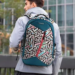 Timus Unisex Geometric Laptop Backpack-picture-14