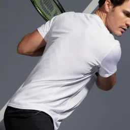 Artengo by Decathlon Snow White Slim Fit Printed Sports T-Shirt image 4