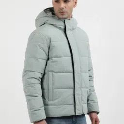 Calvin Klein Grey Regular Fit Quilted Hooded Jacket image 4