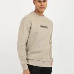 Calvin Klein Beige Cotton Regular Fit Sweatshirt image 4
