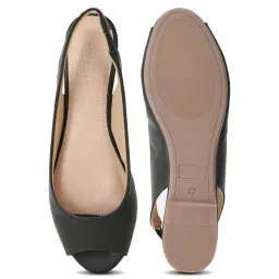 Van Heusen Women's Olive Sling Back Sandals image 4