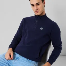 ColorPlus Blue Regular Fit Sweatshirt image 4