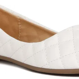 London Rag Women's White Flat Ballets image 4