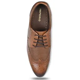 Imperio by Regal Men's Tan Brogue Shoes image 4