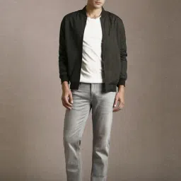 Louis Philippe Grey Cotton Slim Fit Jeans image 5