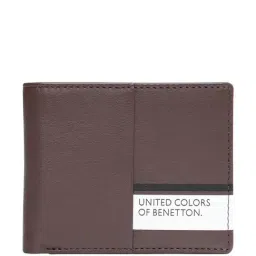 United Colors of Benetton Jecna Brown Casual Leather Bi-Fold Wallet for men-image-1