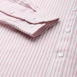 Don Vino Pink Slim Fit Striped Shirt image 4