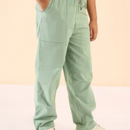 StyloBug Boys Green Solid Pants image 4