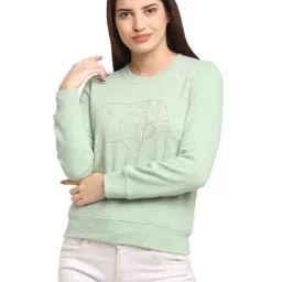 Global Republic Green Embellished Sweatshirt-picture-23