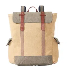 Mona B 18 Ltrs Beige Large Backpack-image-26